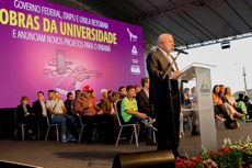 Em discurso improvisado, Lula relembrou a criação da UNILA em seu primeiro mandato