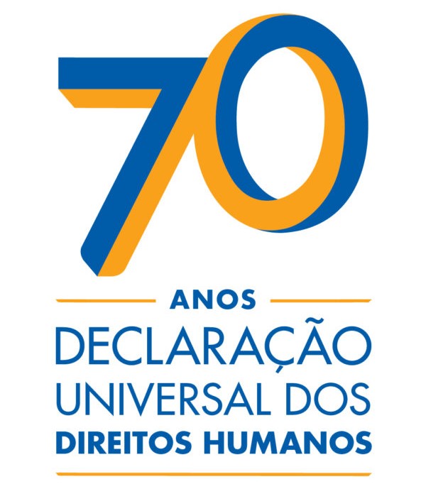 Logotipo alusivo aos 70 anos da Declaração dos Direitos Humanos 