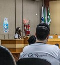 Alunos da UNILA durante audiência pública que discutiu a problemática da leishmaniose viceral em Foz do Iguaçu