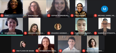 Alunos do Colégio Ayrton Senna da Silva participaram do primeiro encontro virtual do projeto