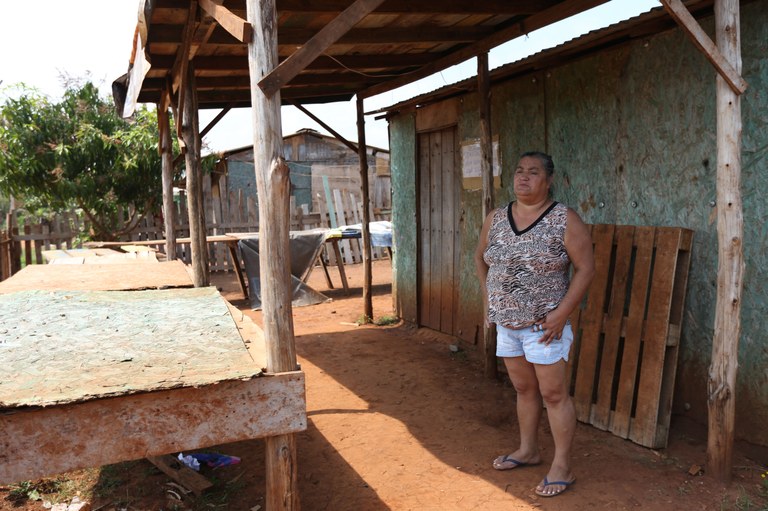 Roseli Nori dos Santos mora no Bubas com o marido e três filhos desde o primeiro dia da ocupação, há quatro anos e oito meses
