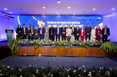 Reitores e reitoras de universidades de 17 países da América Latina e Caribe estiveram reunidos na UNILA, debatendo a cooperação solidária através da educação (Foto: Moisés Bonfim/SECOM-UNILA)