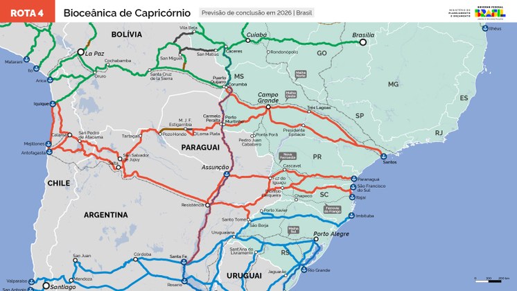 Rota 4 - Bioceânica de Capricórnio passa por Foz do Iguaçu