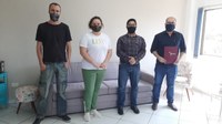 Foto dos participantes da reunião no Núcleo Regional de Educação